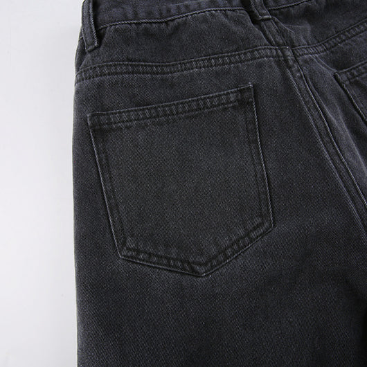 Jeans Rectos de Cintura Alta con Detalles Asimétricos - Image 17