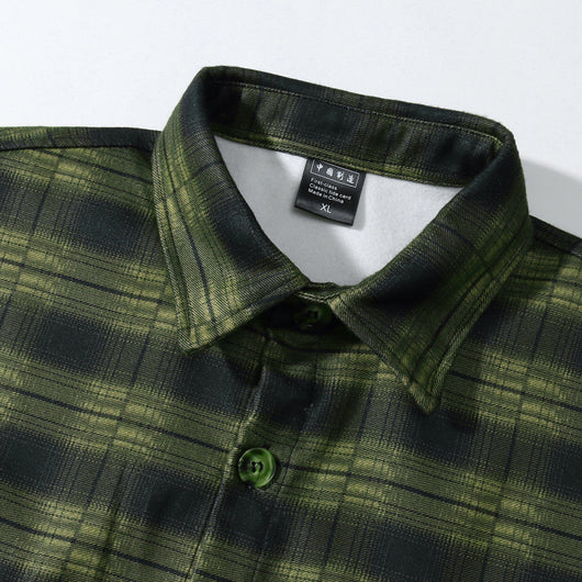 Chamarra Cuadros con Capucha - Estilo Casual Holgado para Hombre - Image 13