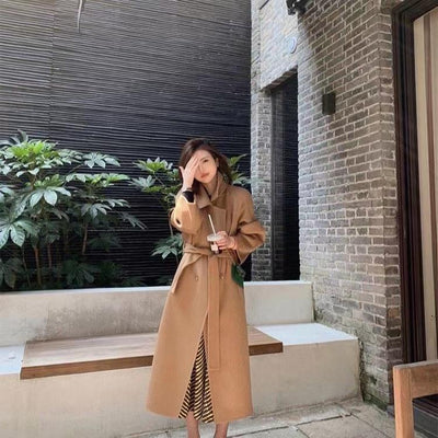Abrigo de Lana Estilo Hepburn Elegante para Otoño e Invierno - Image 5