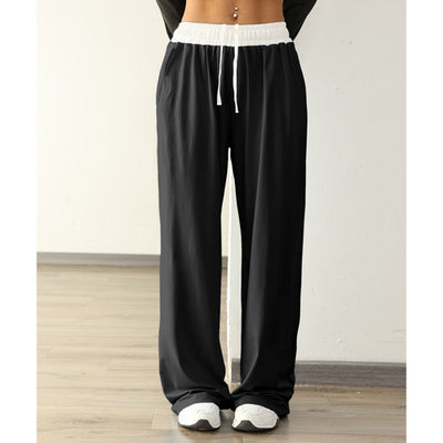 Pantalones Deportivos Mujer Cintura Ajustable Contraste de Colores - Image 4