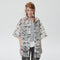 Men's Contrast Tie-Dye Short-Sleeve Shirt