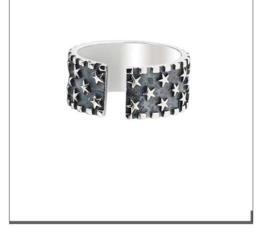 Anillo de Plata Pura con Estrella de Cinco Puntas para Hombre y Mujer - Image 2