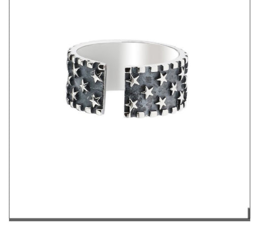 Anillo de Plata Pura con Estrella de Cinco Puntas para Hombre y Mujer - Image 2