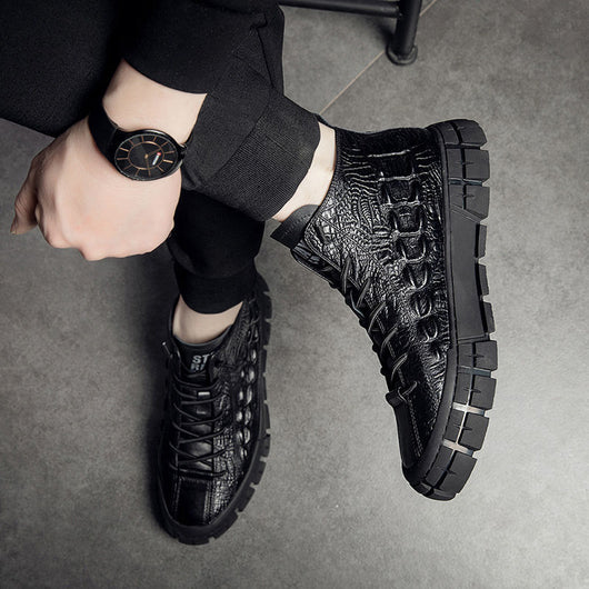 Zapatos Casuales de Cuero para Hombre - Estilo Alto y Medio - Image 7