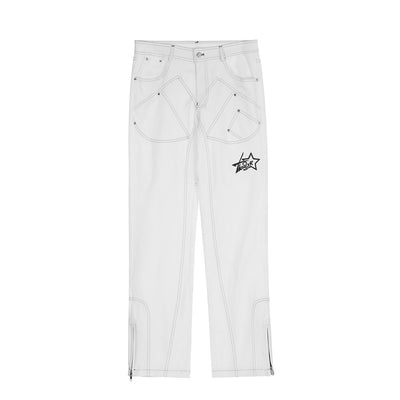 Pantalones Rectos con Aberturas Laterales - Estilo Urbano Casual - Image 19