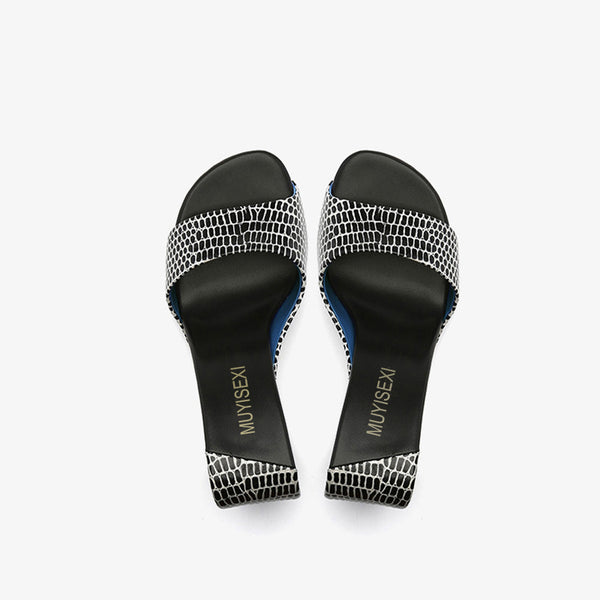 Sandalias Mujer Boca de Pez con Cuña Hueca y Tacón Medio