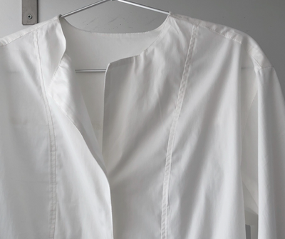 Blusa Suelta de Cuello Redondo con Mangas Linterna - Blanco para Mujer - Image 22