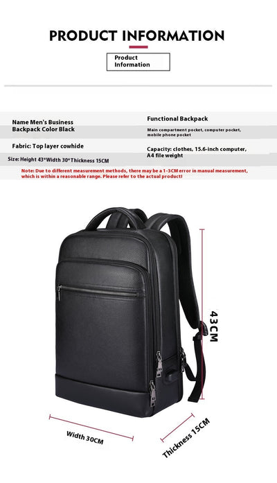 Mochila Ejecutiva de Cuero para Laptop - Estilo Profesional - Image 11