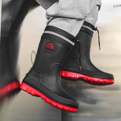 Botas de Lluvia Impermeables para Hombre con Tubo Medio y Suela Antideslizante - Image 4