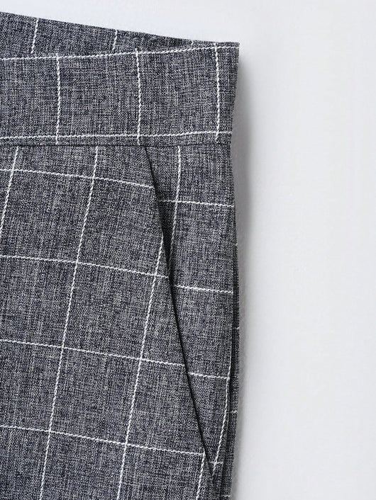 Chaleco y Pantalón de Vestir a Cuadros para Hombre - Conjunto Ejecutivo de 2 Piezas - Image 15