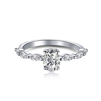 Anillo de Plata 925 Óvalo con Zirconia 5A Brillante - Image 7