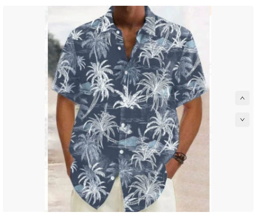 Camisa Estampada para Hombre con Cuello Solapa de Manga Corta - Image 16