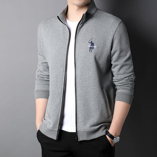 Chaqueta Casual de Algodón con Cierre y Bordados para Hombre - Image 2