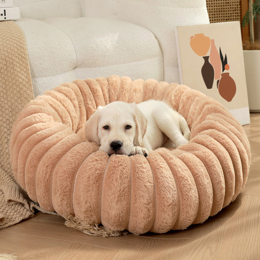 Cama Térmica Redonda de Felpa para Gatos y Perros - Nido Acogedor Invierno - Image 9