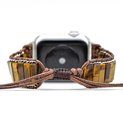 Pulsera Reloj de Moda Masculina con Piedra Ojo de Tigre - Cadena Rectangular - Image 10