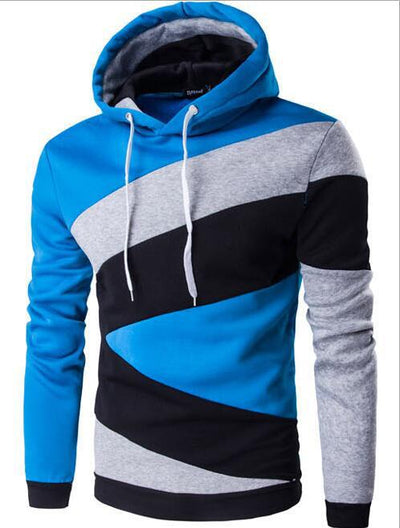 Suéter Hoodie Casual con Combinación de Colores para Hombre - Image 8