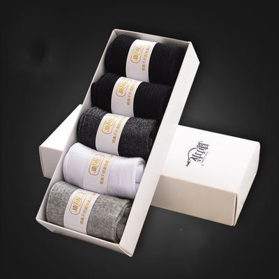 Calcetines Negros Antibacterianos de Algodón Peinado para Hombre con Absorción de Transpiración