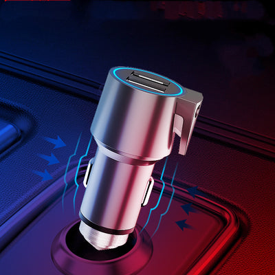 Cargador de Auto Dual USB 5V 2.4A con Cortador de Emergencia - Carga Rápida Inteligente