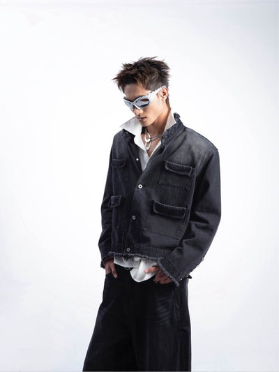 Chaqueta Denim Retro Degradado Estilo Americano para Hombre - Image 14