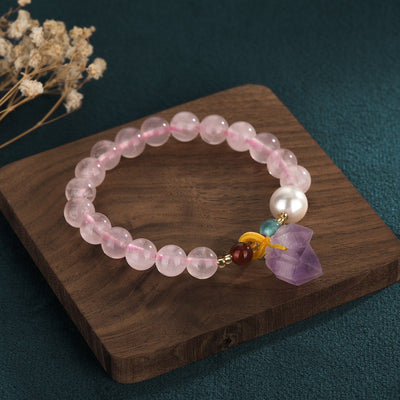 Pulsera Cristal Flor de Durazno Estilo Chino - Prosperidad y Abundancia - Image 6
