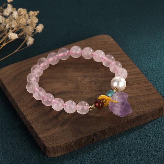 Pulsera Cristal Flor de Durazno Estilo Chino - Prosperidad y Abundancia - Image 6