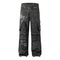 Calça Cargo Plissada Multi-bolsos com Design Distressed Estilo American Street