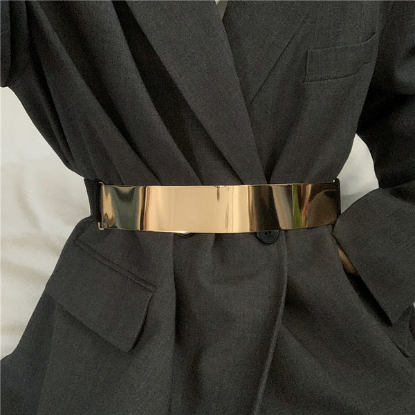 Cinturón Elástico Metálico Espejo para Vestidos y Trajes