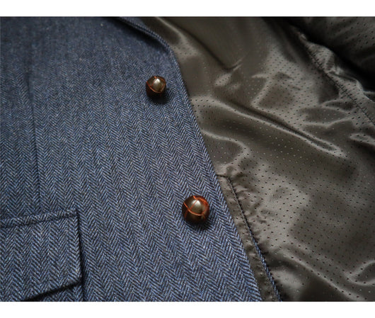 Blazer Tweed Retro para Hombre - Chaqueta de Lana Vintage Workwear - Image 15