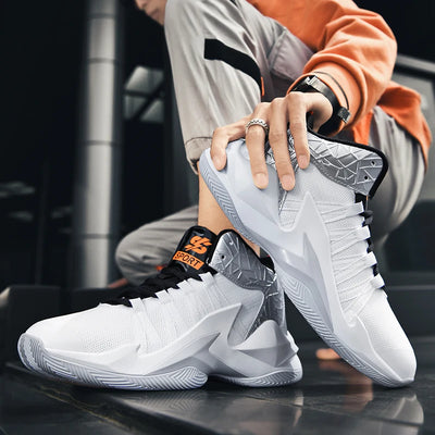 Zapatillas de Baloncesto Blancas Altas para Hombre - Image 20