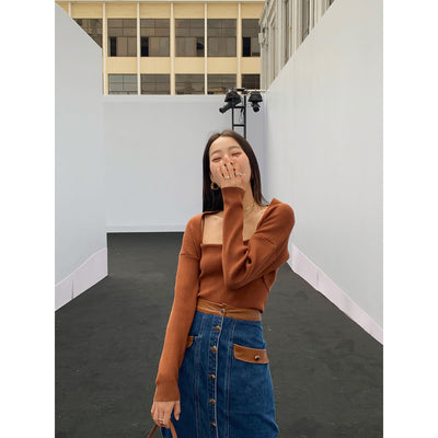 Chaqueta Corta Elegante de Manga Larga Versátil para Mujer