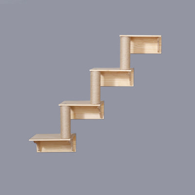 Plataforma Rascadora de Madera Maciza para Gatos con Tablero de Sisal - Image 32
