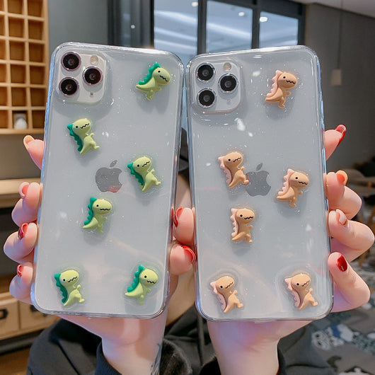 Funda Transparente para Celular con Dinosaurio Cartoon en Resina Epoxi - Image 16