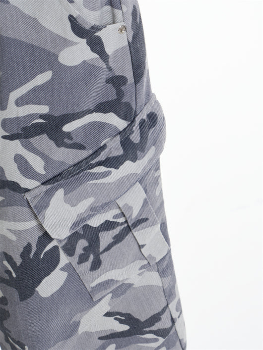 Pantalones Cargo Anchos Estilo Camuflaje Retro para Mujer - Image 12