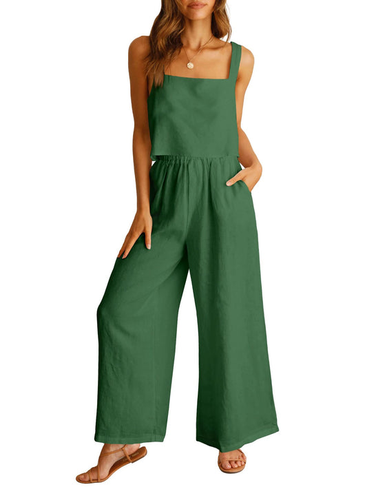Conjunto Casual Elegante: Top Sin Mangas y Pantalón Ancho - Image 6