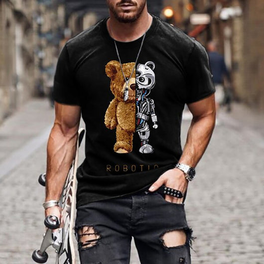 Camiseta Suelta Estampado Oso - Diseño Urbano Casual - Image 4