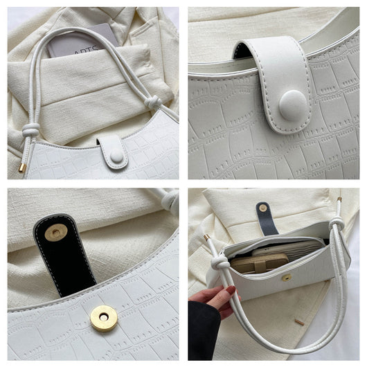 Bolso de Hombro Minimalista con Patrón de Piedra - Image 11