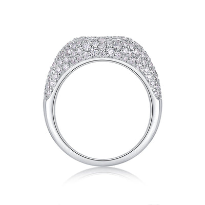 Anillo de Plata Esterlina S925 con Moissanita para Hombre - Estilo Hip Hop - Image 9