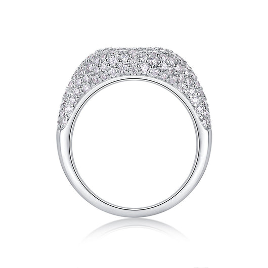 Anillo de Plata Esterlina S925 con Moissanita para Hombre - Estilo Hip Hop - Image 9