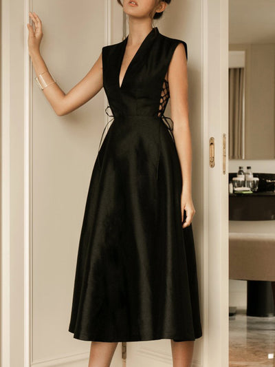 Vestido Negro Elegante de Lujo Niche - Diseño Sofisticado - Image 11