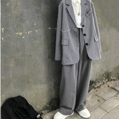 Traje Suelto de Dos Piezas para Mujer - Pantalón Holgado - Image 4