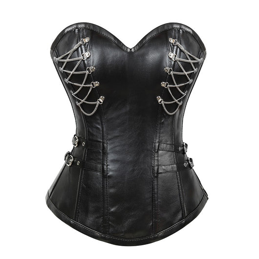 Corset de Acero y Cuero con Cierre Gótico - Image 7