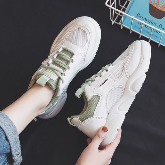 Zapatillas Deportivas Blancas de Malla Coreana - Comodidad Versátil para Diario - Image 11
