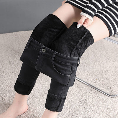 Jeans Talle Alto Forrados en Polar Extra Gruesos para Mujer - Image 7