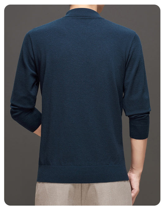 Suéter Tipo Polo de Cuello Alto Manga Larga para Hombre - Image 19