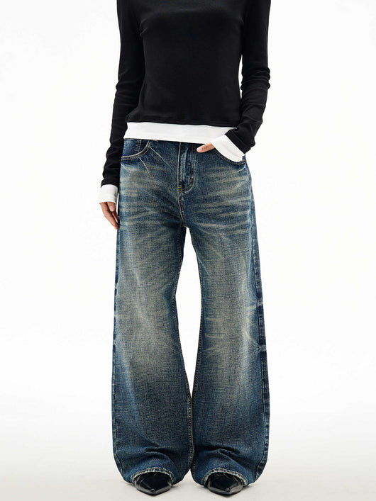 Pantalones Jeans Rectos Anchos para Hombre - Primavera y Otoño - Image 11