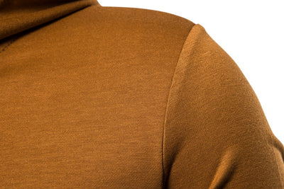 Sudadera Hoodie Slim Fit Irregular de Largo Medio en Colores Sólidos para Hombre - Image 30