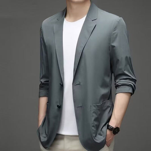 Blazer Casual de Talla Grande para Hombre - Primavera Verano