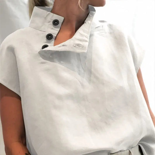 Camisa Suelta Casual de Manga Corta - Image 8