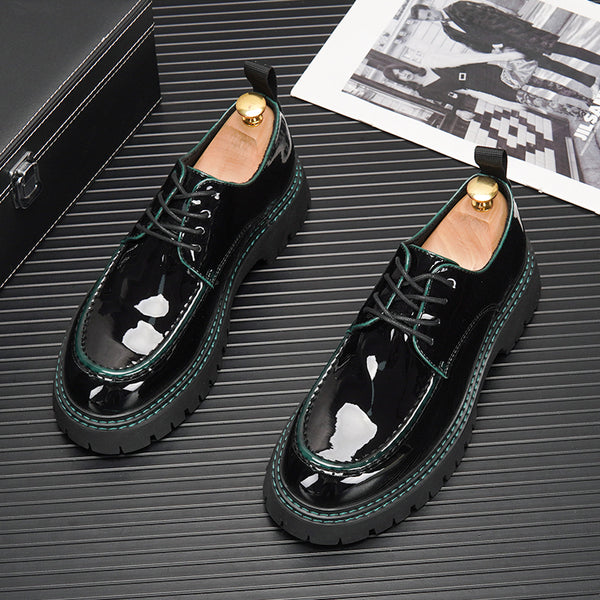 Zapatos Casuales Estilo Británico Retro para Hombre con Suela Elevada