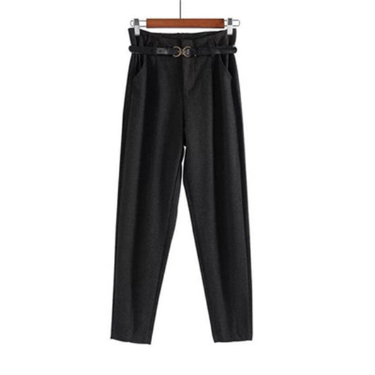Pantalones Harem de Cintura Alta en Terciopelo para Mujer Talla Plus - Image 6